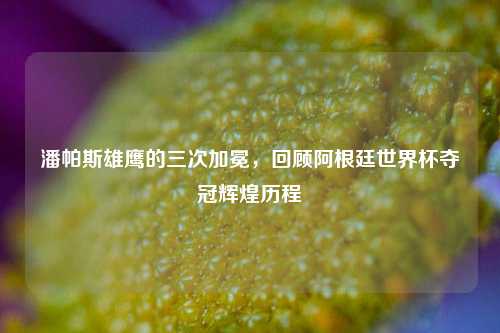 潘帕斯雄鹰的三次加冕，回顾阿根廷世界杯夺冠辉煌历程