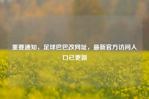 重要通知,足球巴巴改网址,最新官方访问入口已更新