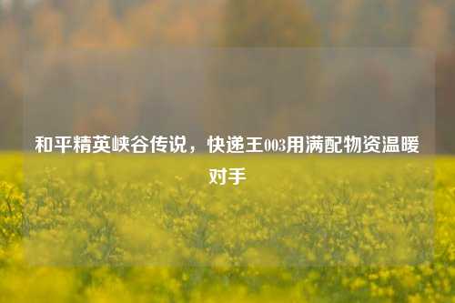 和平精英峡谷传说,快递王003用满配物资温暖对手