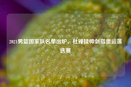 2021男篮国家队名单出炉,杜锋挂帅剑指奥运落选赛