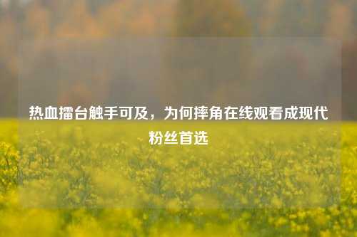 热血擂台触手可及,为何摔角在线观看成现代粉丝首选