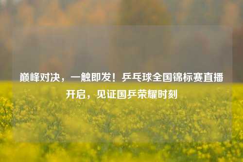 巅峰对决,一触即发!乒乓球全国锦标赛直播开启,见证国乒荣耀时刻