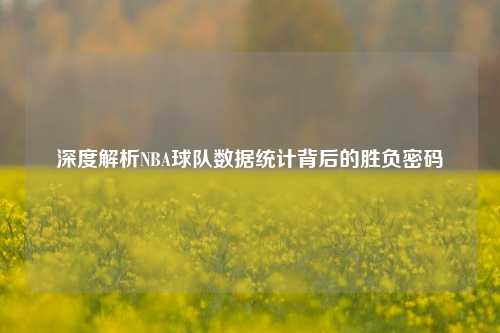 深度解析NBA球队数据统计背后的胜负密码