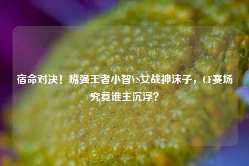 宿命对决!嘴强王者小智VS女战神沫子,CF赛场究竟谁主沉浮?