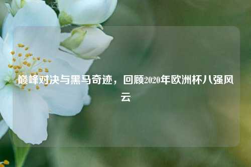 巅峰对决与黑马奇迹,回顾2020年欧洲杯八强风云
