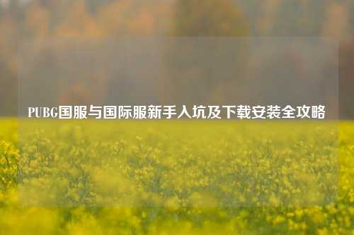 PUBG国服与国际服新手入坑及下载安装全攻略