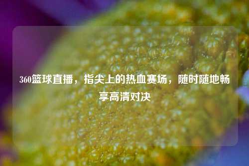 360篮球直播,指尖上的热血赛场,随时随地畅享高清对决