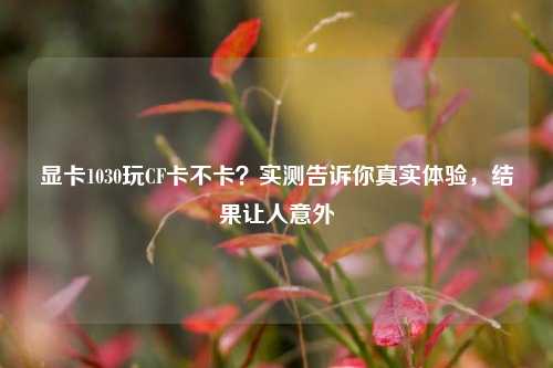 显卡1030玩CF卡不卡？实测告诉你真实体验，结果让人意外