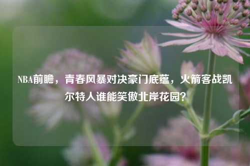 NBA前瞻,青春风暴对决豪门底蕴,火箭客战凯尔特人谁能笑傲北岸花园?