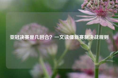 亚冠决赛是几回合?一文读懂新赛制决战规则