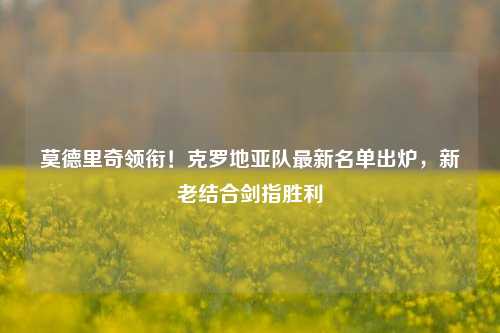 莫德里奇领衔!克罗地亚队最新名单出炉,新老结合剑指胜利