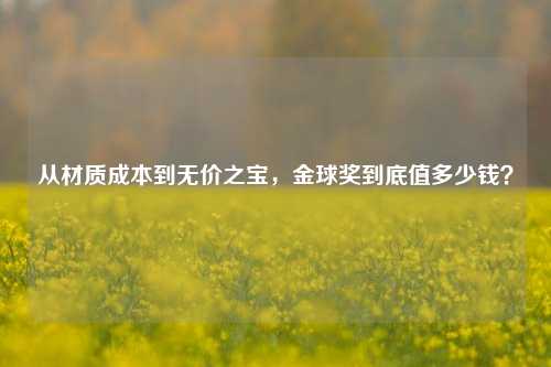 从材质成本到无价之宝，金球奖到底值多少钱？