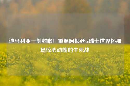迪马利亚一剑封喉!重温阿根廷vs瑞士世界杯那场惊心动魄的生死战