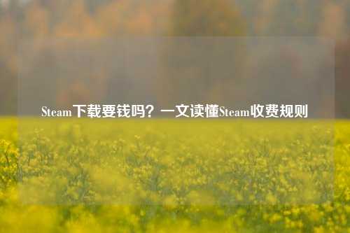 Steam下载要钱吗?一文读懂Steam收费规则
